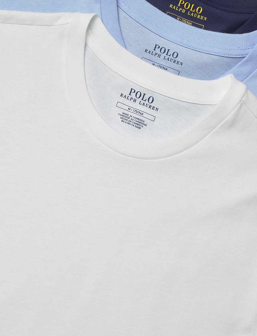 Polo Ralph Lauren - Slim Crewneck 3-Pack - t-shirts im multipack - 3pk paper wht/nav - 1