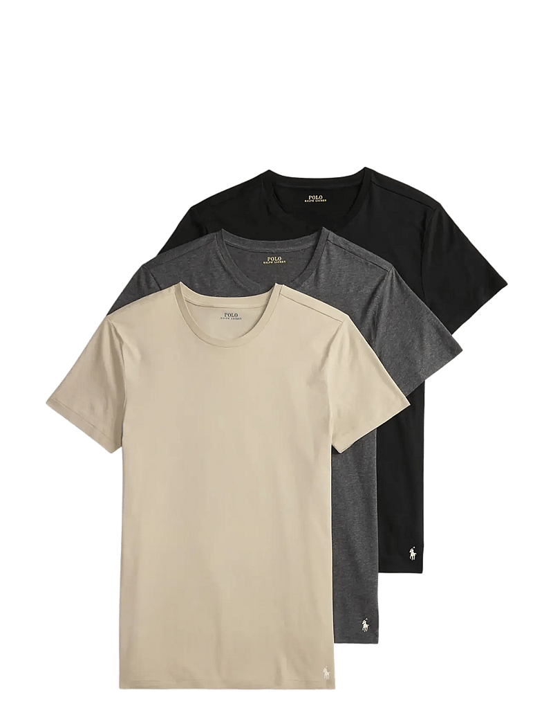 Polo Ralph Lauren - Slim Crewneck 3-Pack - multipack t-shirts - 3pk stnwr gry/brc - 1