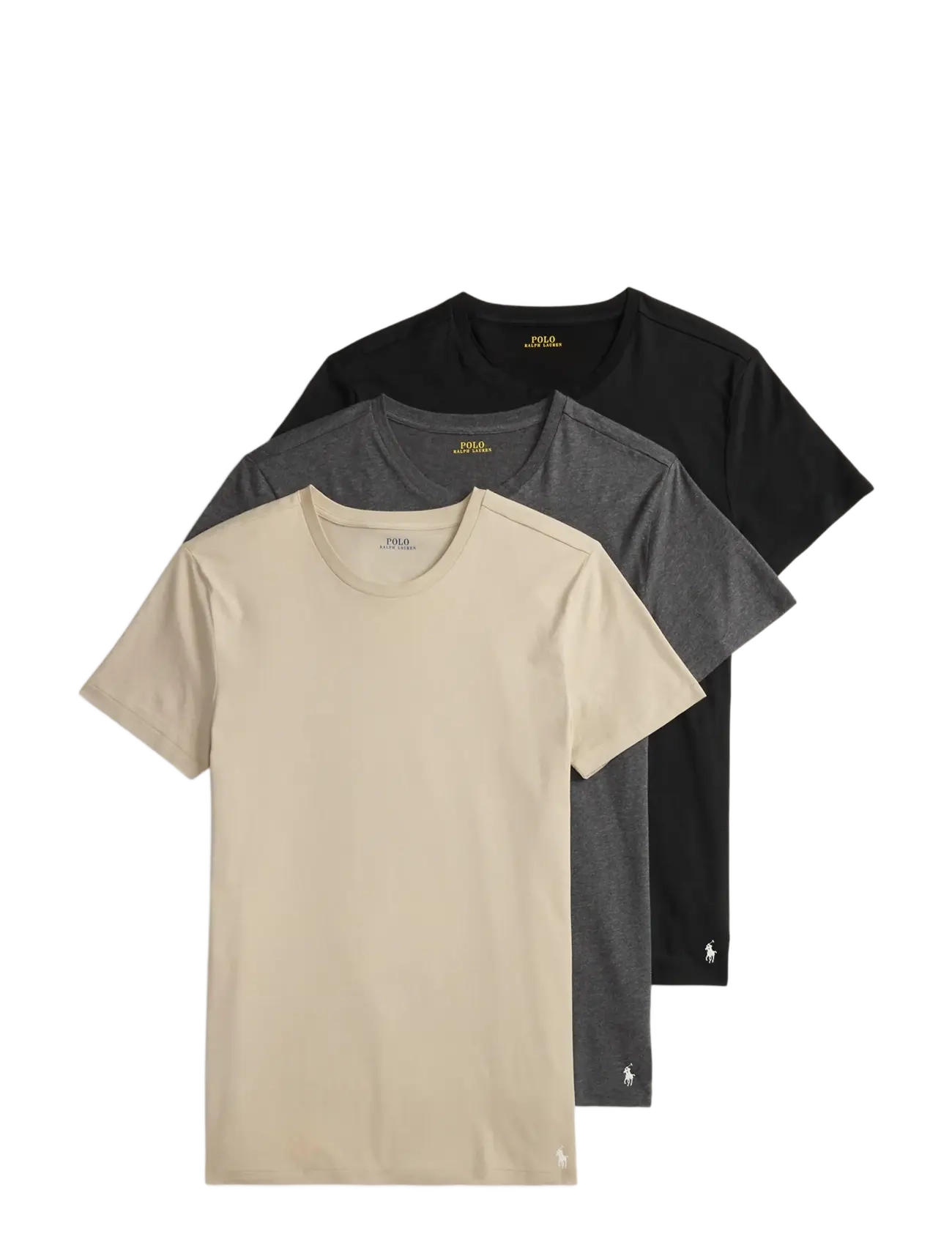 Polo Ralph Lauren - Slim Crewneck 3-Pack - multipack t-shirts - 3pk stnwr gry/brc - 1