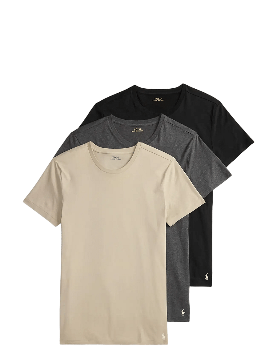 Polo Ralph Lauren - Slim Crewneck 3-Pack - t-shirts im multipack - 3pk stnwr gry/brc - 1