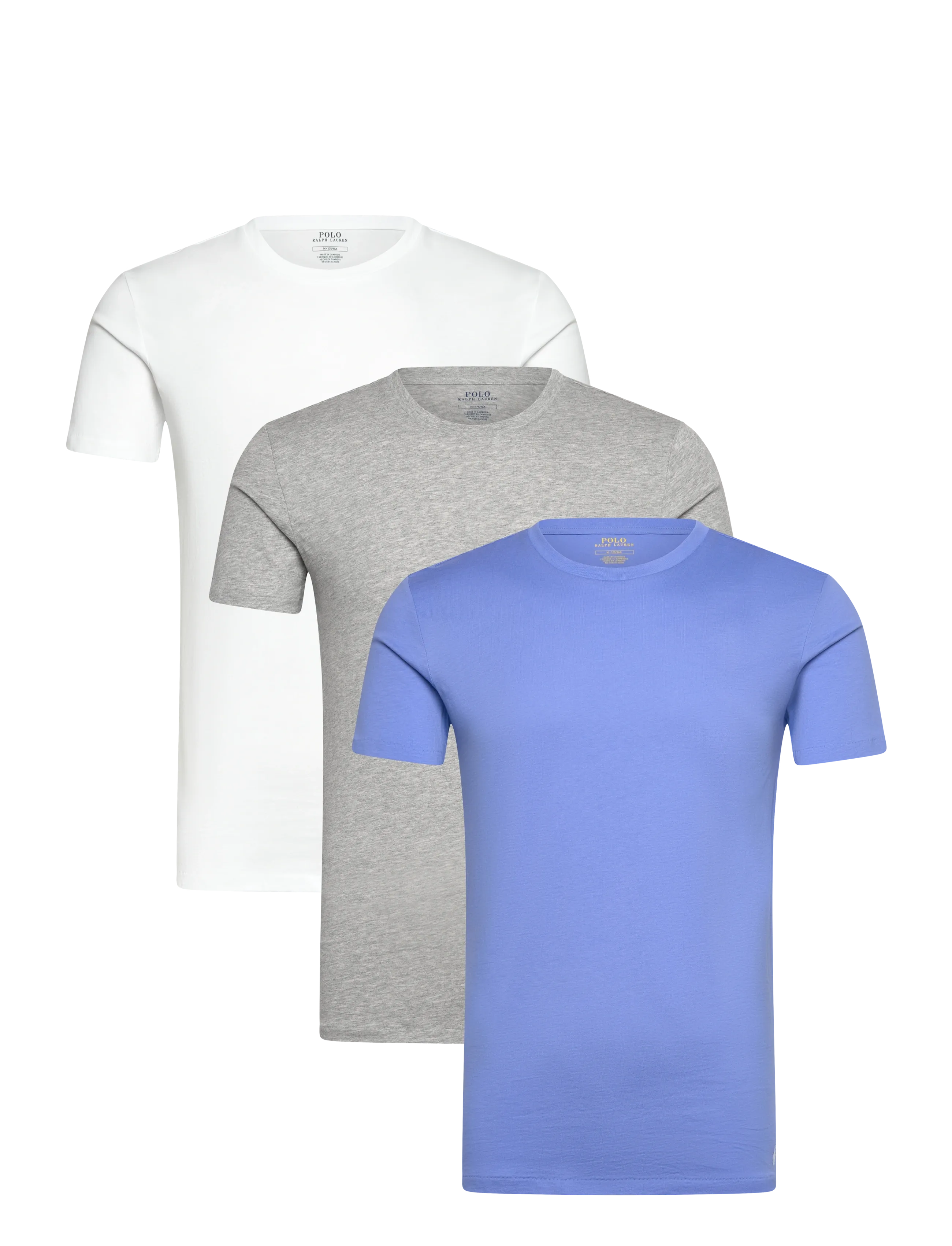 Polo Ralph Lauren Slim Crewneck 3-Pack - T-Shirts - 3PK WHT/HRBR ISL / white