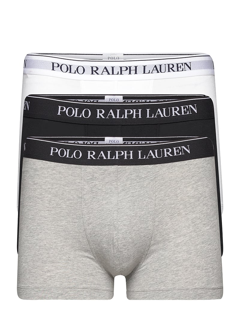 Polo Ralph Lauren - Stretch Cotton Trunk 3-Pack - multipack underbukser - 3pk white/polo blk/andover htr - 0