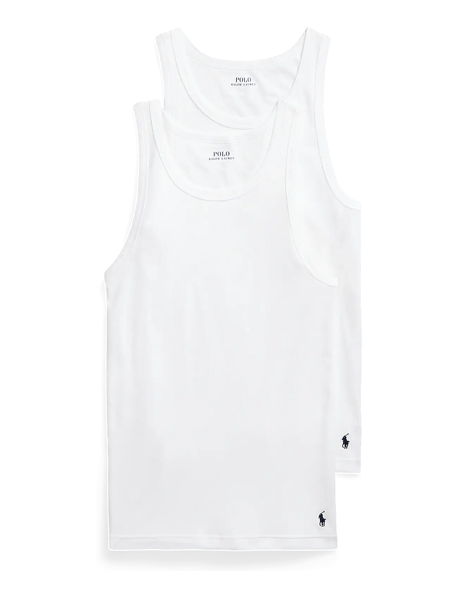 Polo Ralph Lauren - Classic Tank Undershirt 2-Pack - sleeveless shirts - 2pk white/white - 0