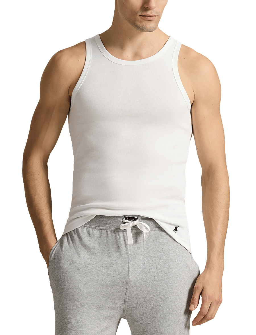 Polo Ralph Lauren - Classic Tank Undershirt 2-Pack - sleeveless shirts - 2pk white/white - 3