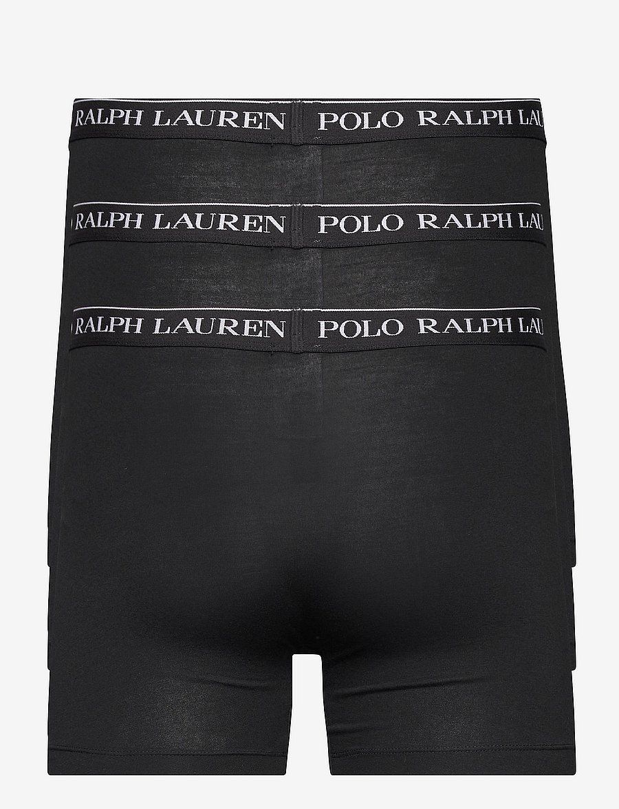 Polo Ralph Lauren - Stretch Cotton Boxer Brief 3-Pack - multipack underpants - 3pk polo blk/polo blk/polo blk - 4