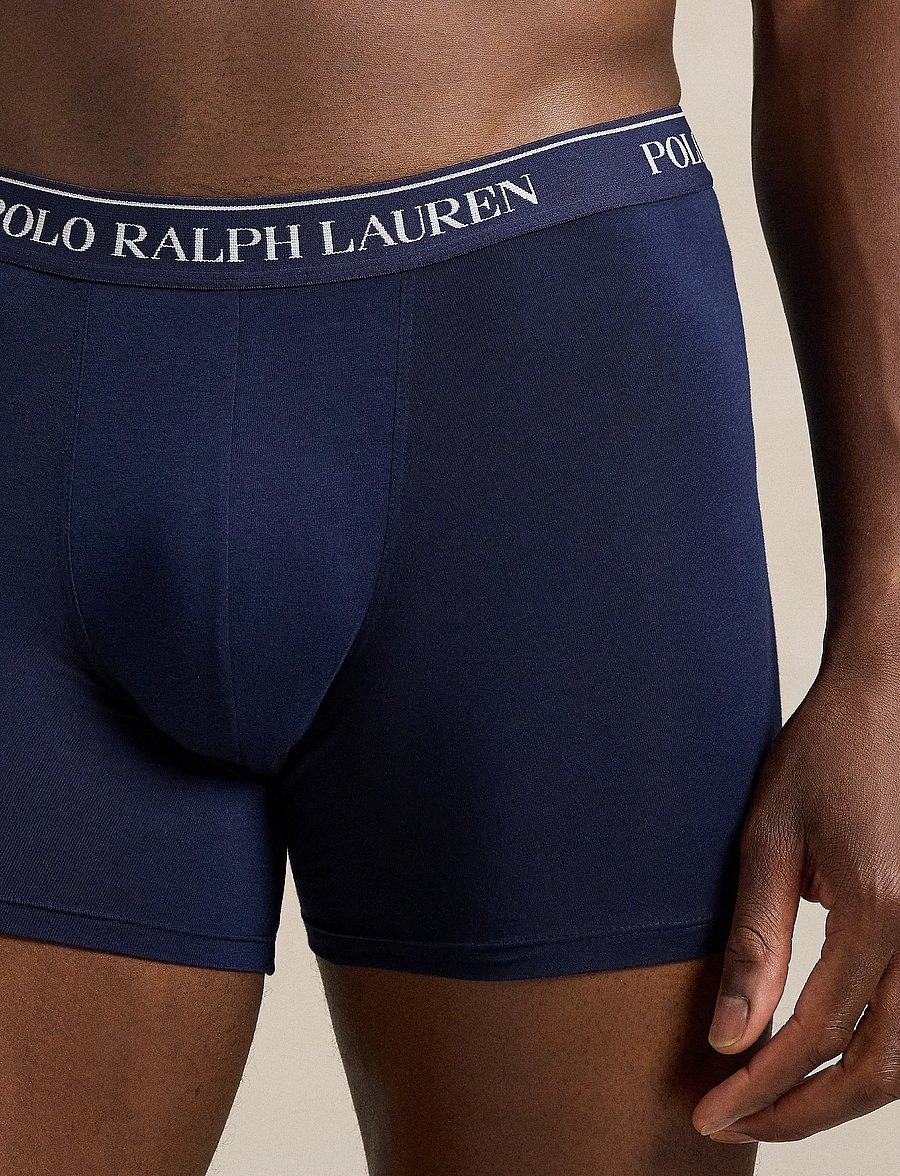 Polo Ralph Lauren - Stretch Cotton Boxer Brief 3-Pack - multipakk aluspüksid - 3pk cr nvy/cr nvy/ cr nvy - 4