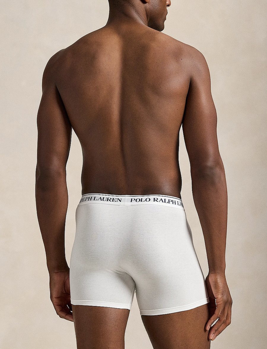 Polo Ralph Lauren - Stretch Cotton Boxer Brief 3-Pack - multipack kalsonger - 3pk white/white/white - 3