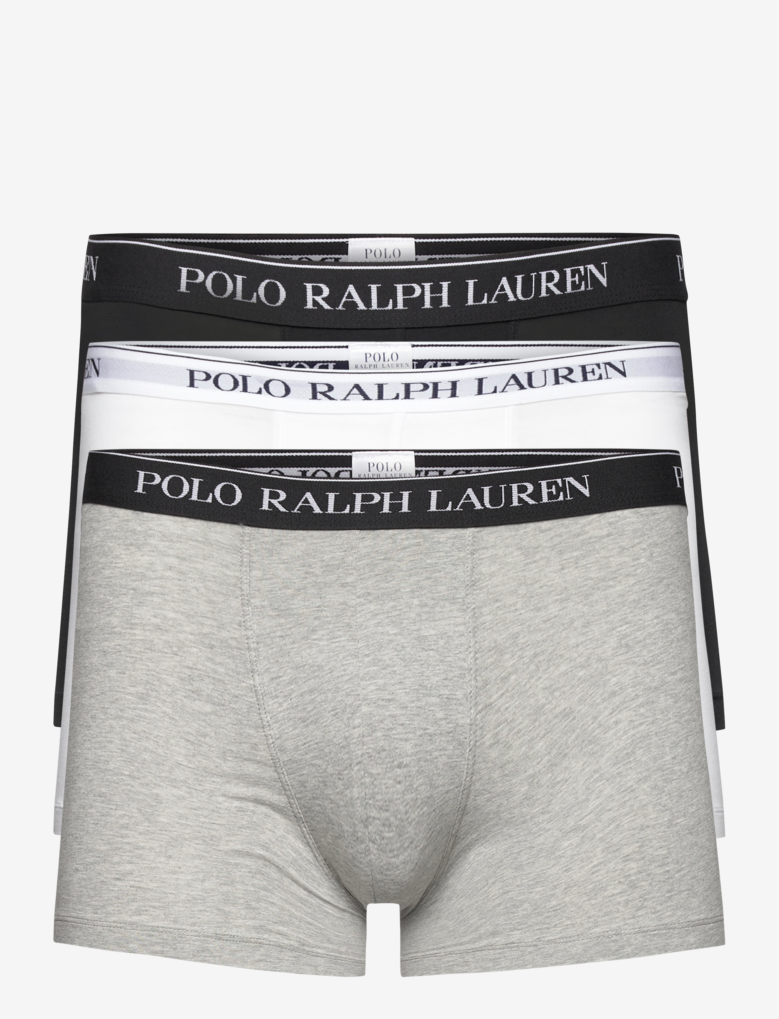 Polo Ralph Lauren - Stretch Cotton Boxer Brief 3-Pack - trunks - 3pk white/polo blk/andover htr - 1