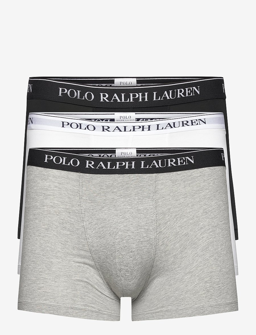 Polo Ralph Lauren - Stretch Cotton Boxer Brief 3-Pack - multipack underpants - 3pk white/polo blk/andover htr - 1