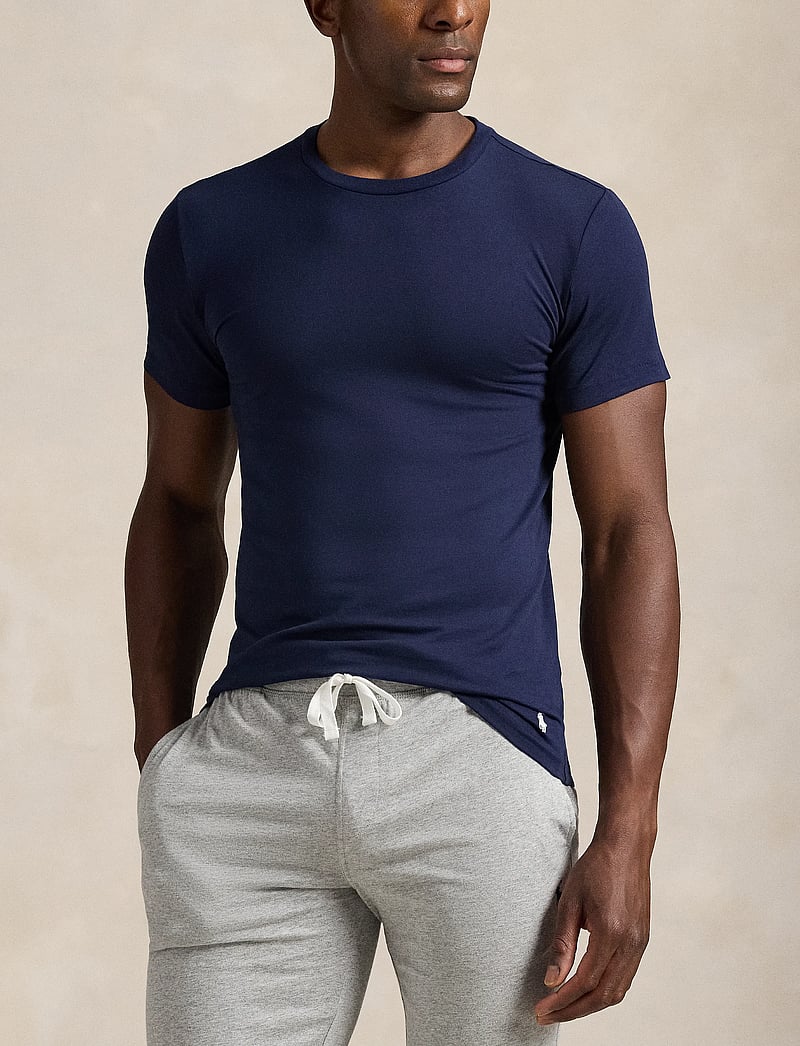 Polo Ralph Lauren - Classic Crewneck Undershirt 2-Pack - pyjamasöverdelar - 2pk navy/navy - 0