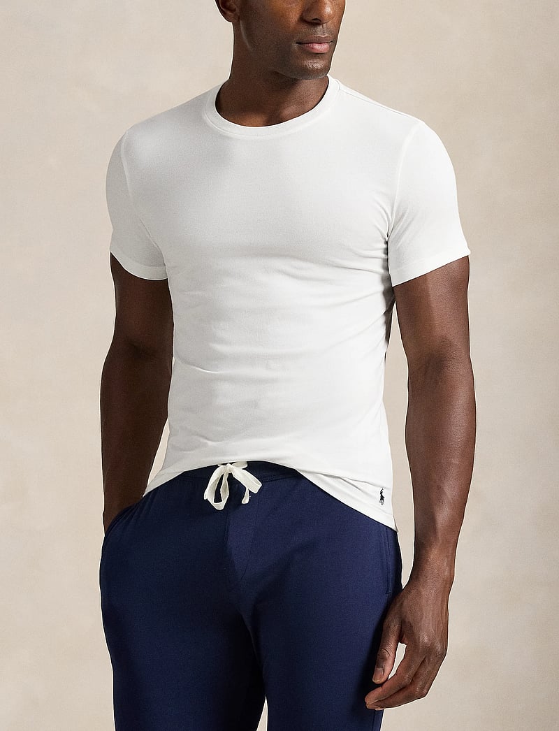 Polo Ralph Lauren - Classic Crewneck Undershirt 2-Pack - nattrøjer - 2pk white/white - 0