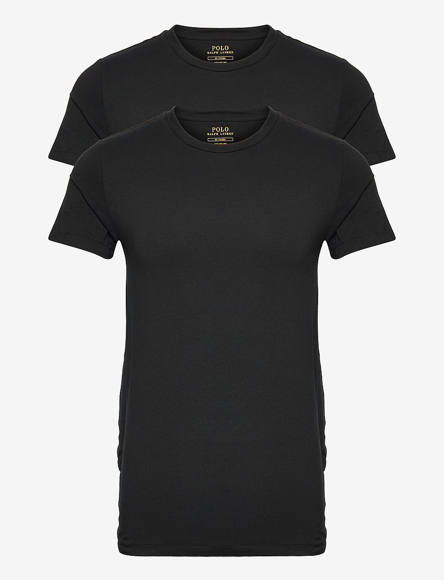 Polo Ralph Lauren - Classic Crewneck Undershirt 2-Pack - pidžaama topid - 2pk polo black/polo black - 0