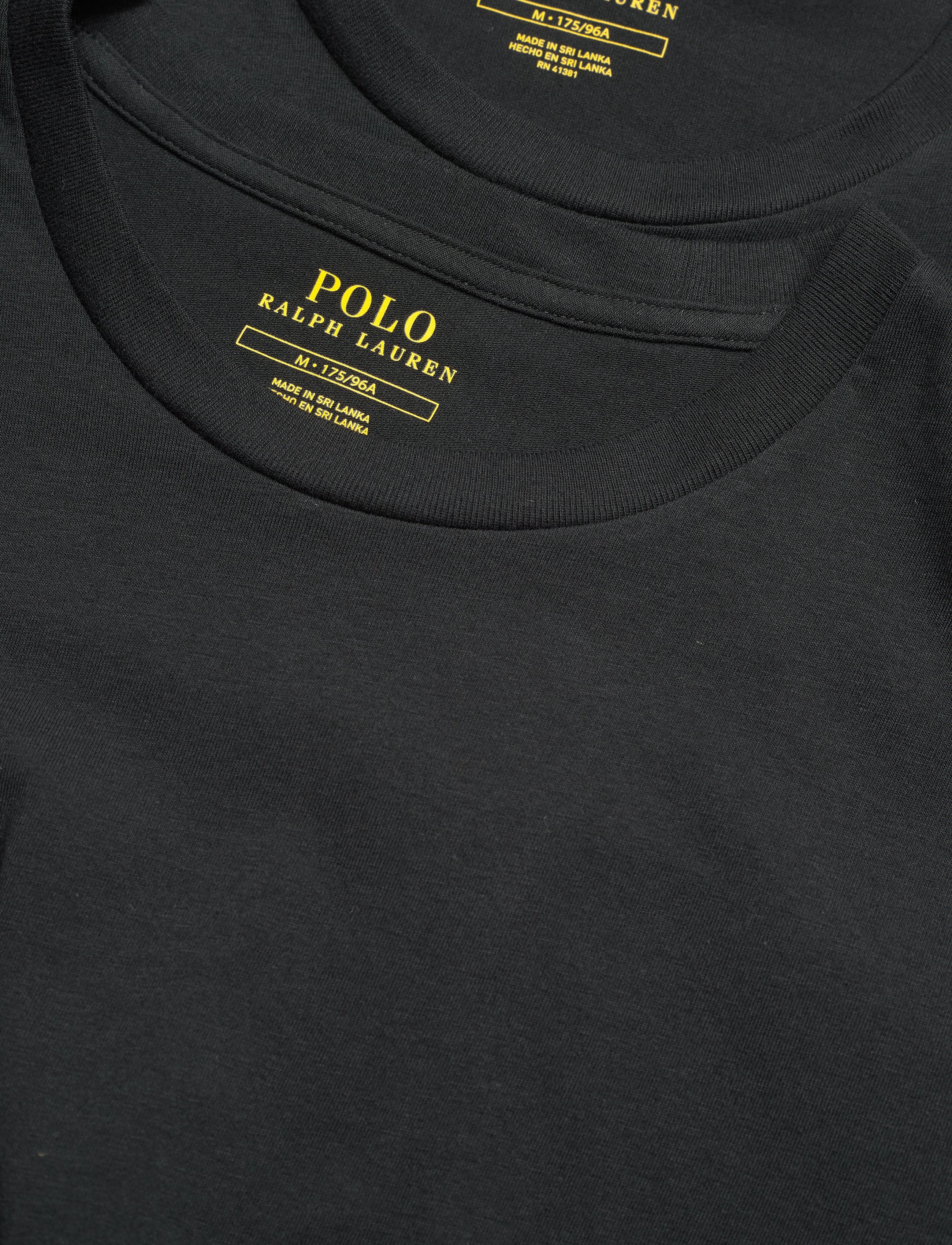 Polo Ralph Lauren - Classic Crewneck Undershirt 2-Pack - pidžaama topid - 2pk polo black/polo black - 2