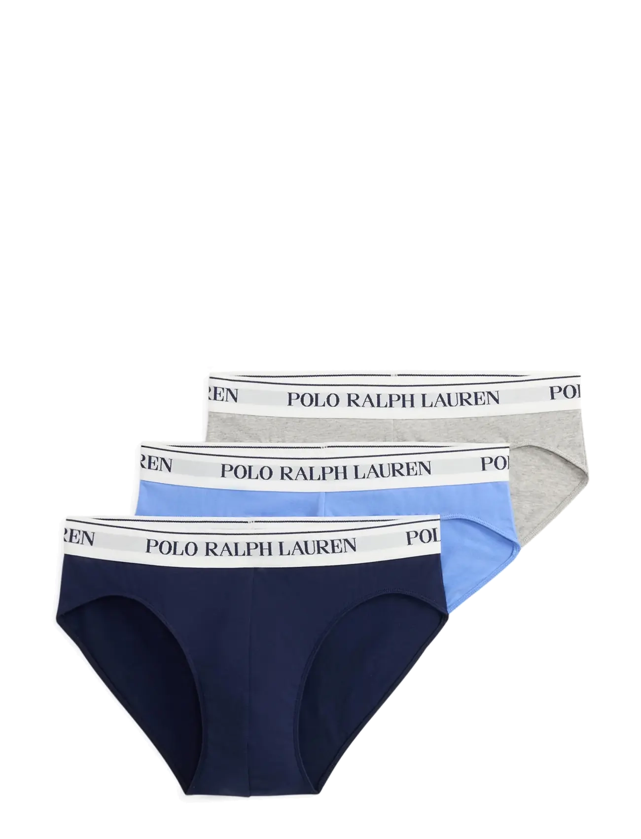 Polo Ralph Lauren - Stretch Cotton Brief 3-Pack - 3pk nvy/hrbr isl - 1