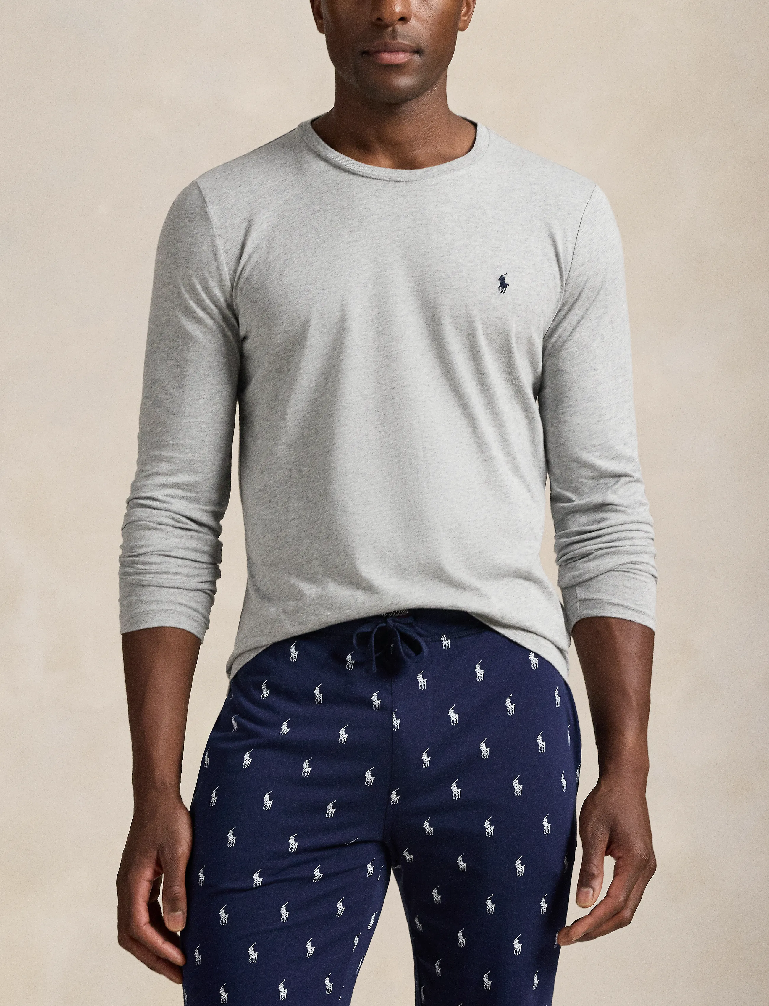 Polo Ralph Lauren Cotton Jersey Sleep Shirt - Pysjamas - ANDOVER HEATHER / grey