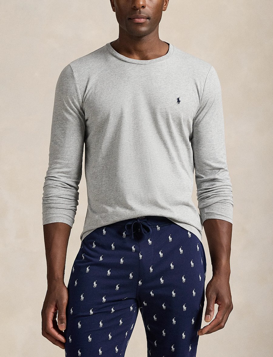Polo Ralph Lauren - Cotton Jersey Sleep Shirt - pyjama tops - andover heather - 0
