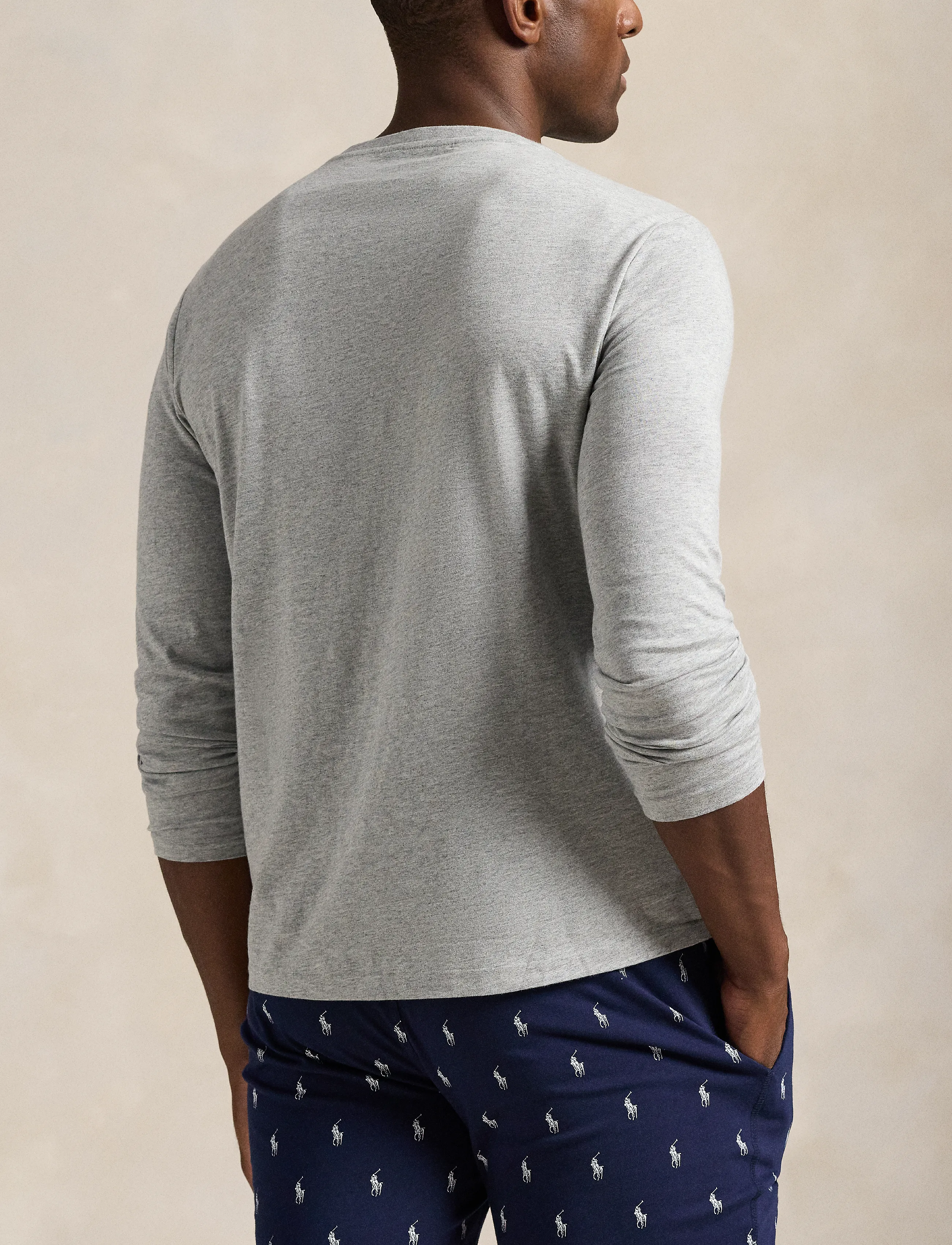 Polo Ralph Lauren - Cotton Jersey Sleep Shirt - pyjama tops - andover heather - 3