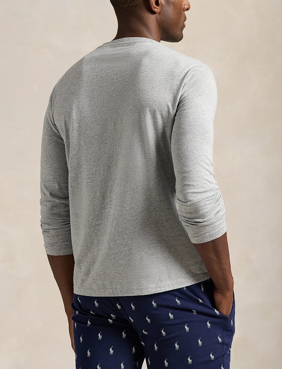 Polo Ralph Lauren - Cotton Jersey Sleep Shirt - pyjama tops - andover heather - 3