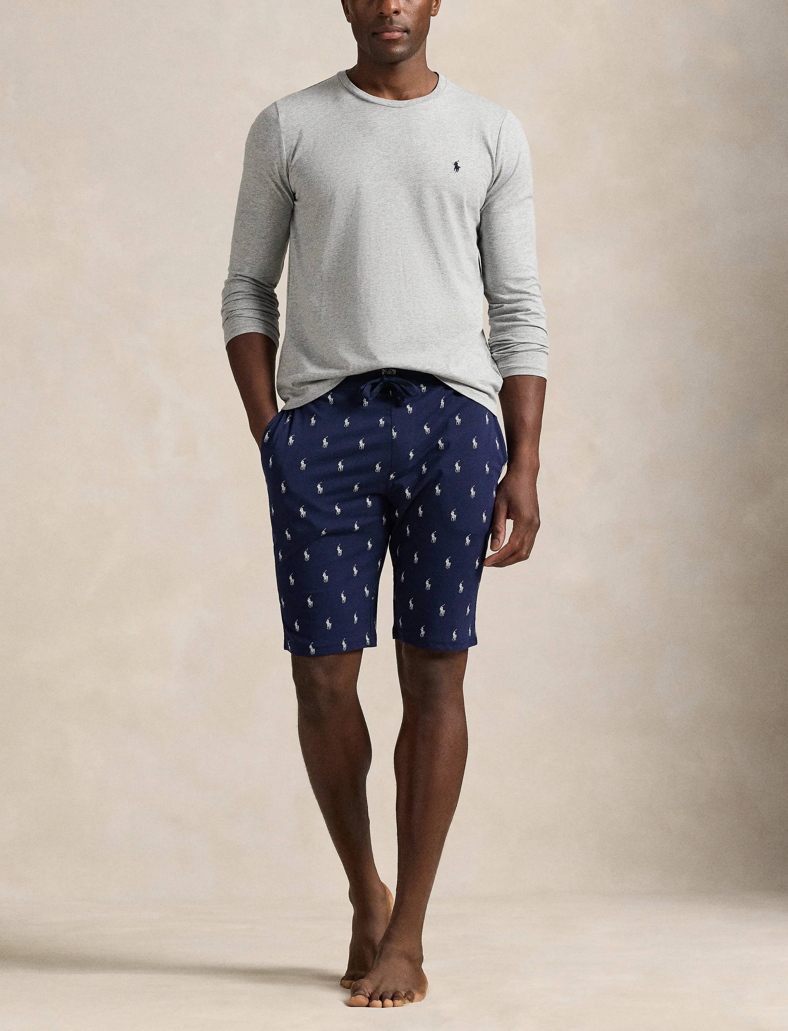 Polo Ralph Lauren - Cotton Jersey Sleep Shirt - pyjama tops - andover heather - 4