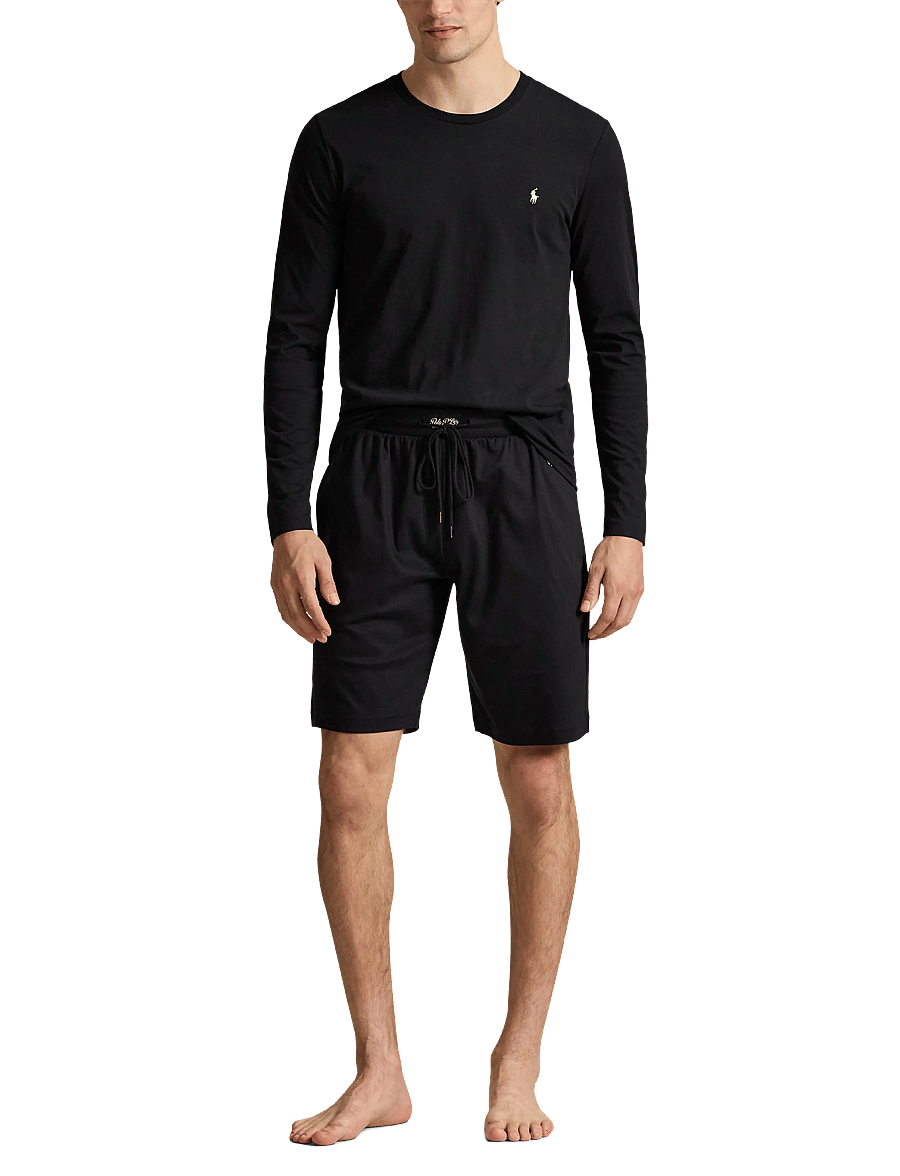 Polo Ralph Lauren - Cotton Jersey Sleep Shirt - pidžaamasärgid - polo black - 0