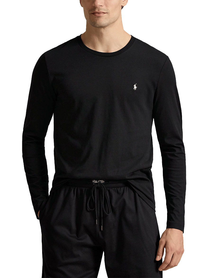 Polo Ralph Lauren - Cotton Jersey Sleep Shirt - pidžaamasärgid - polo black - 3
