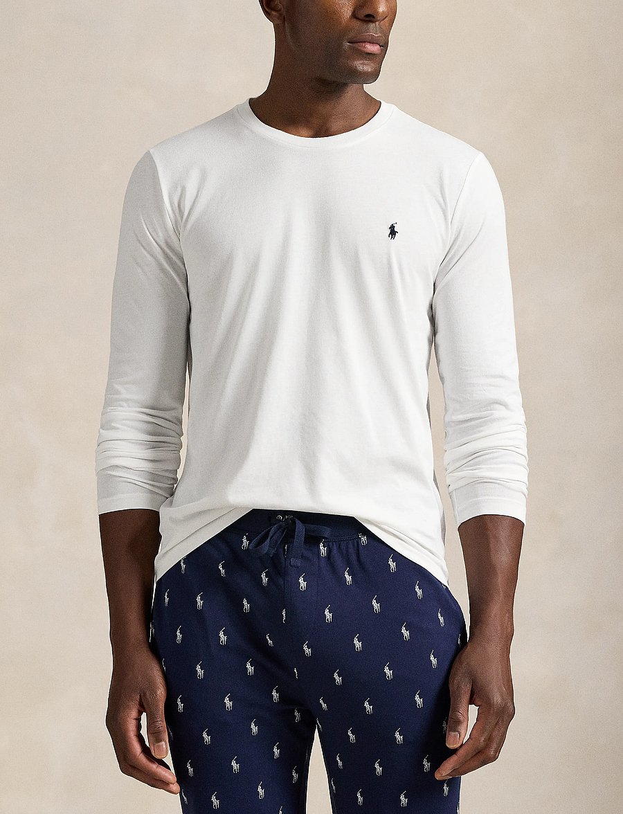 Polo Ralph Lauren - Cotton Jersey Sleep Shirt - pidžaamasärgid - white - 0