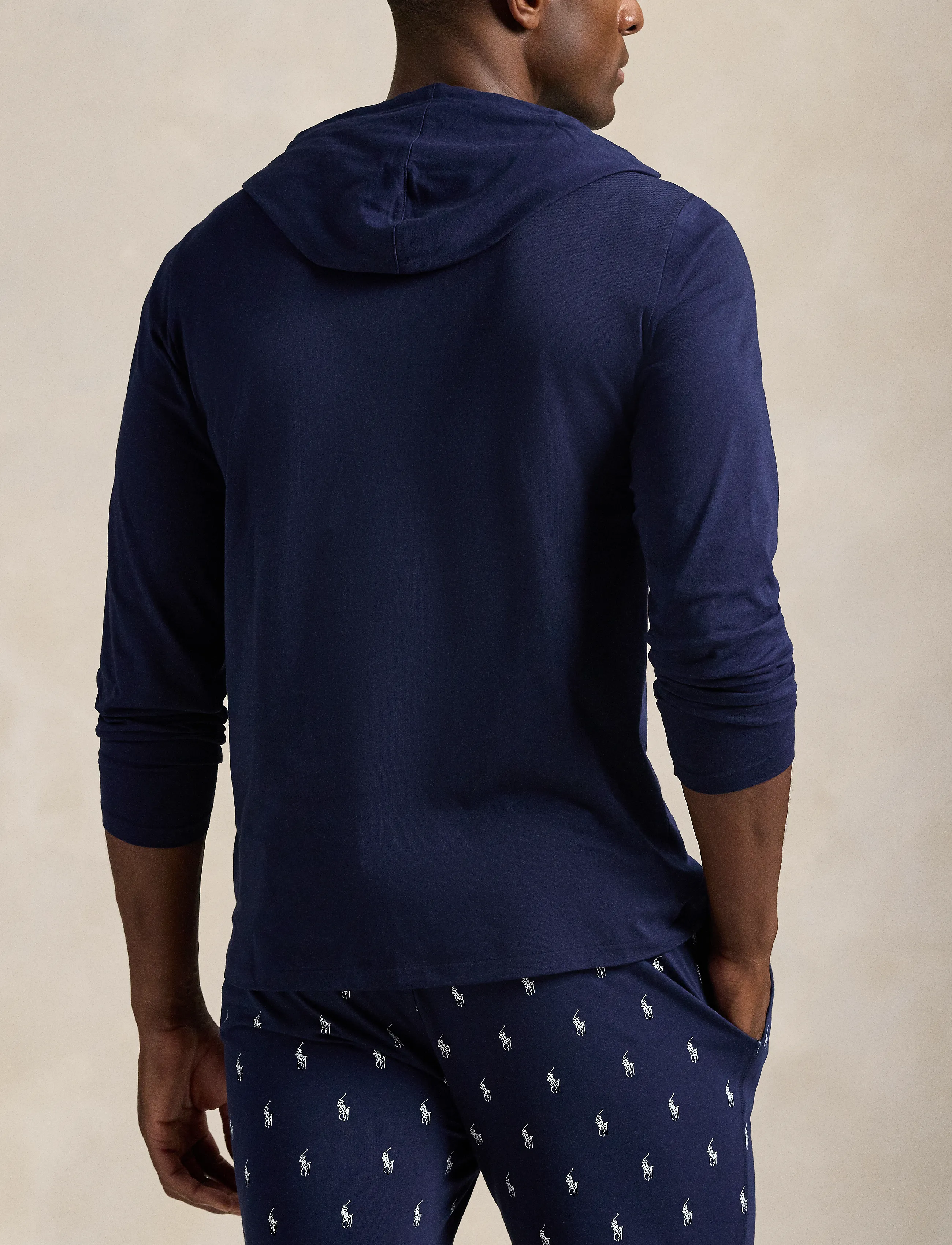 Polo Ralph Lauren - Cotton Jersey Sleep Hoodie - sweatshirts - cruise navy - 3
