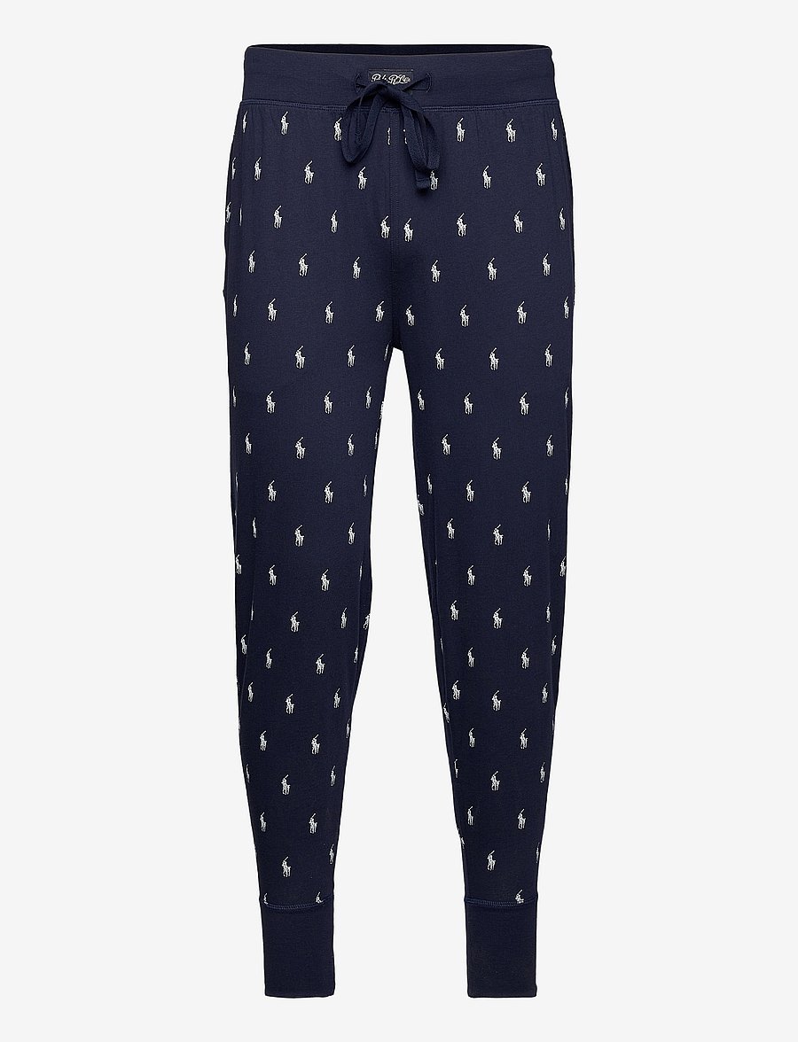 Polo Ralph Lauren - Allover Pony Cotton Jersey Sleep Jogger - natbukser - cruise navy aopp - 1