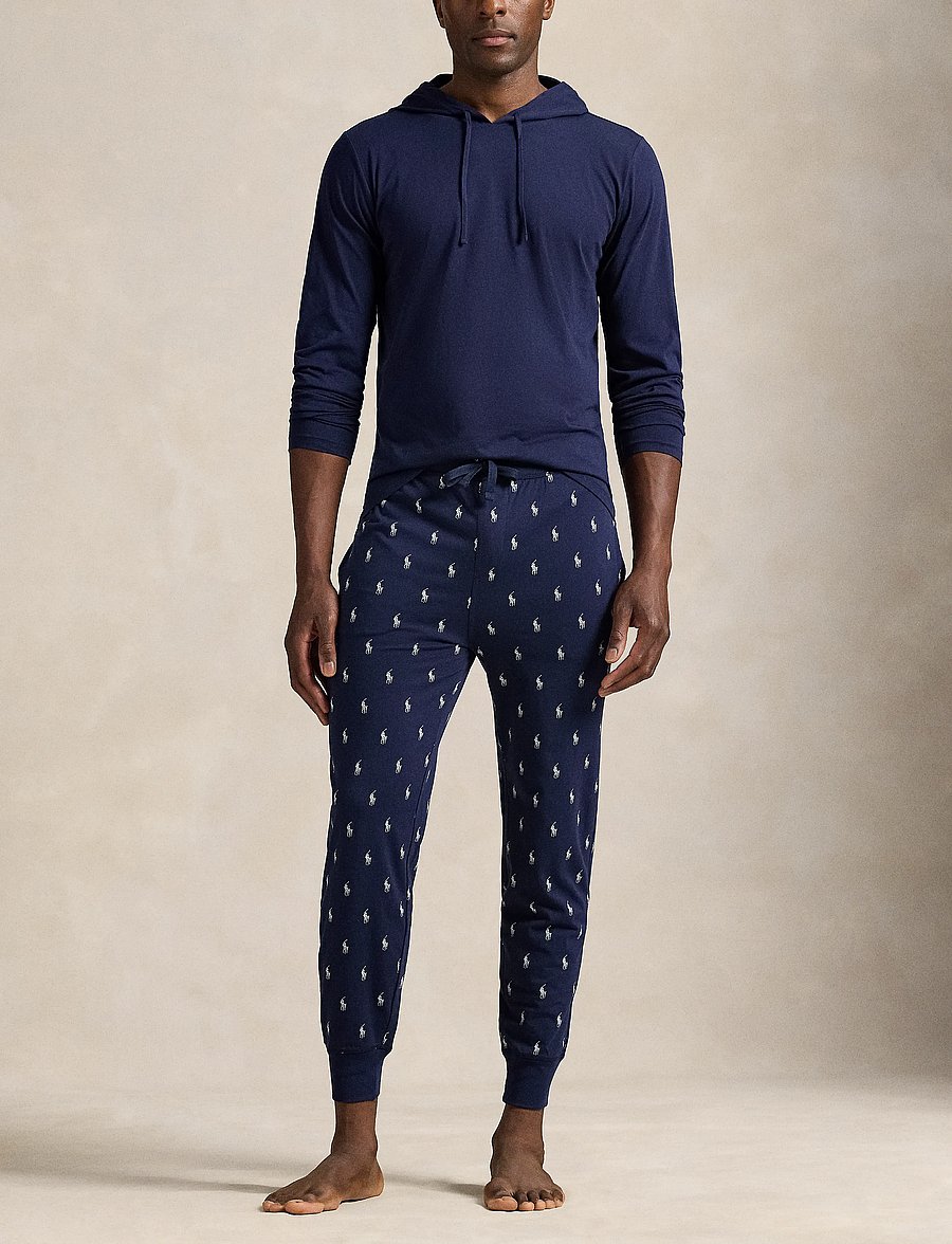 Polo Ralph Lauren - Allover Pony Cotton Jersey Sleep Jogger - natbukser - cruise navy aopp - 0