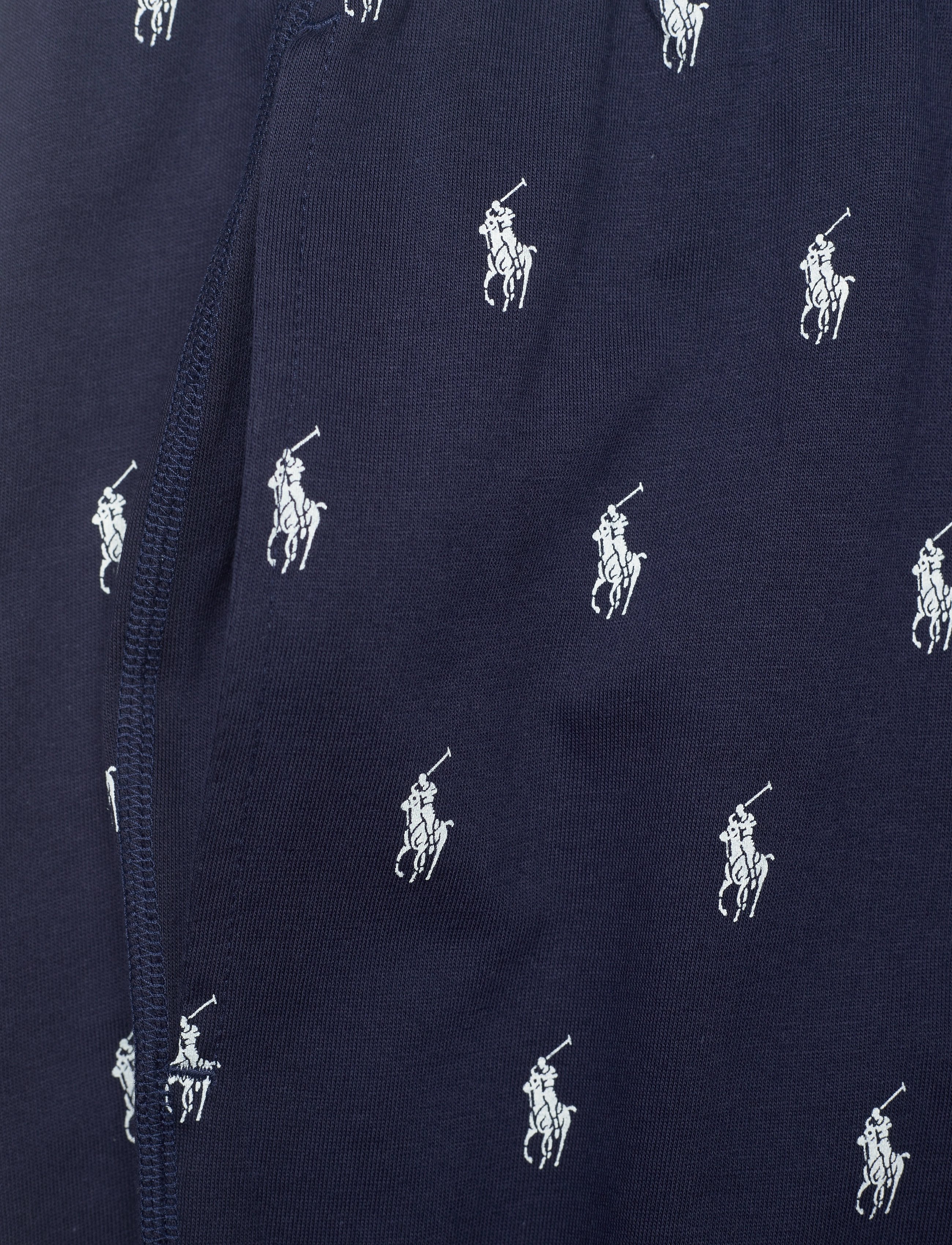 Polo Ralph Lauren - Allover Pony Cotton Jersey Sleep Jogger - náttbuxur - cruise navy aopp - 3