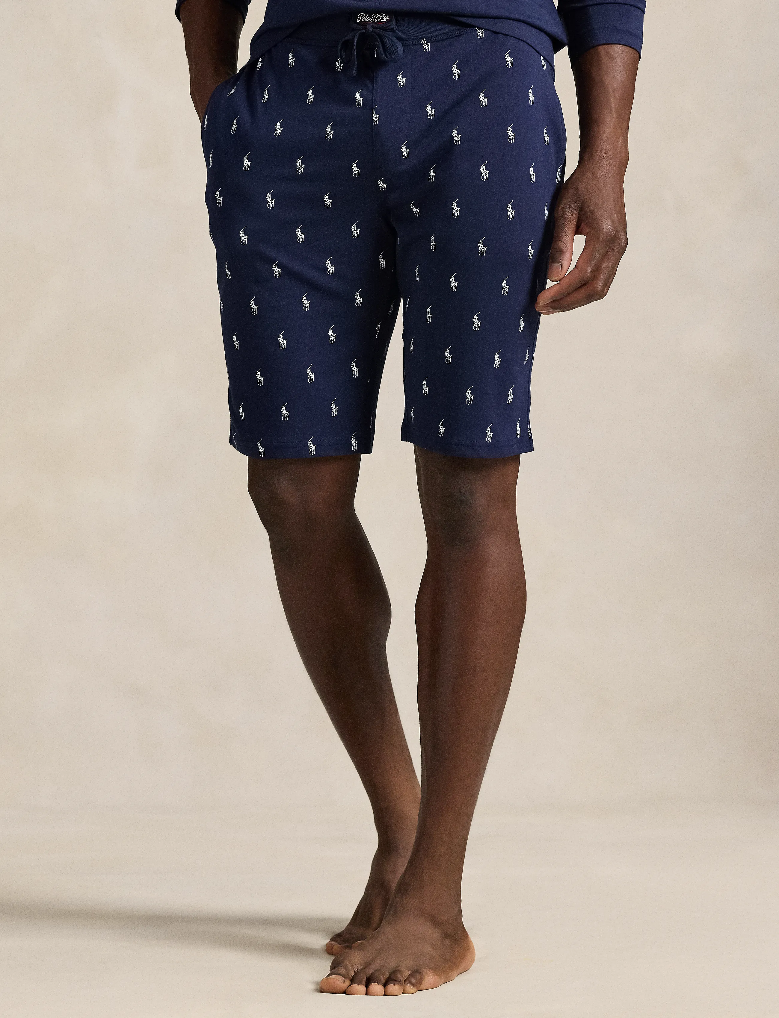 Polo Ralph Lauren - Allover Pony Cotton Jersey Sleep Short - natbukser - cruise navy aopp - 3