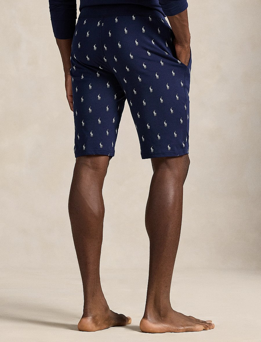 Polo Ralph Lauren - Allover Pony Cotton Jersey Sleep Short - natbukser - cruise navy aopp - 4