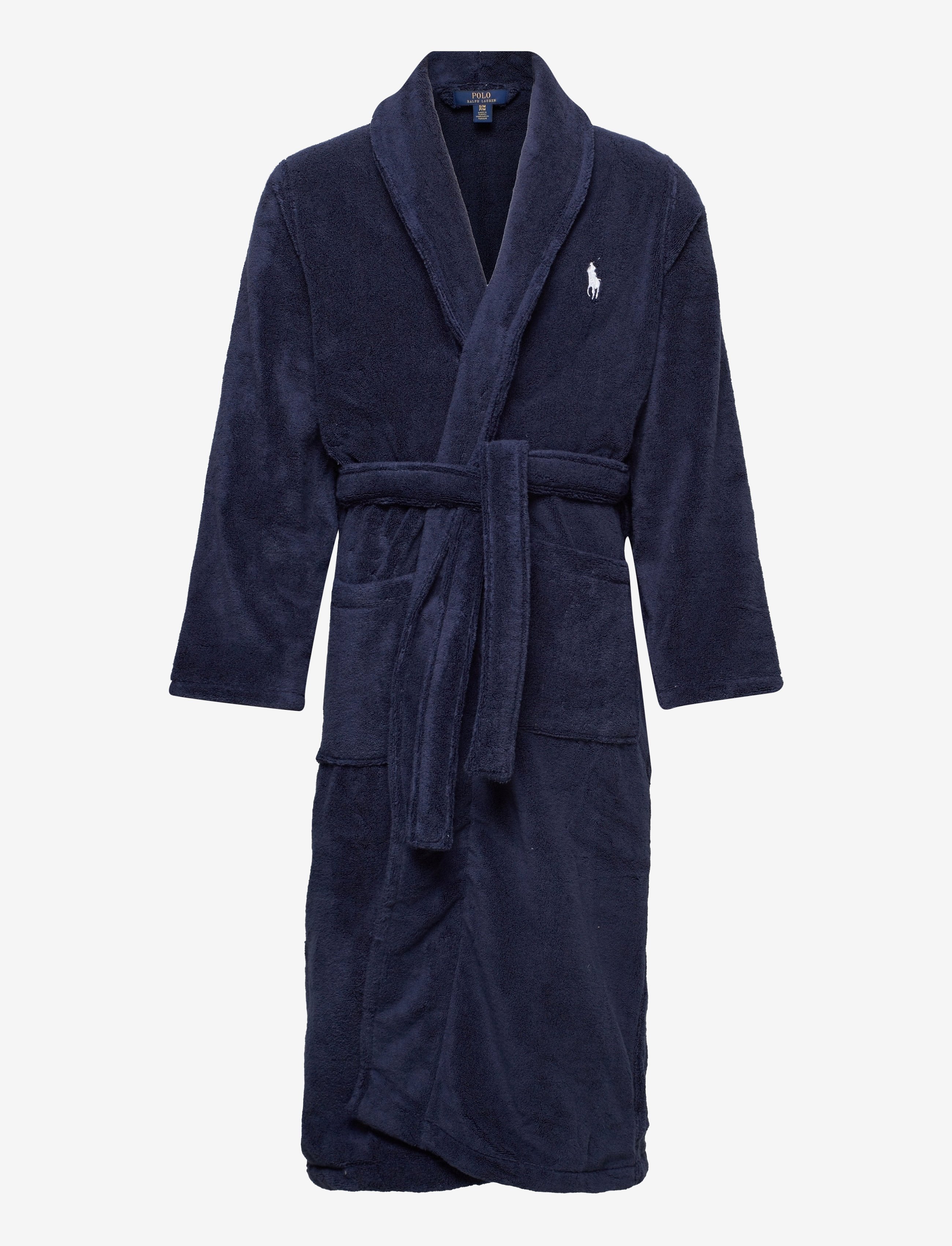 Polo Ralph Lauren Cotton Terry Robe, Mænd, Frotté Badekåbe, Blå, Str: XXL/XXXL