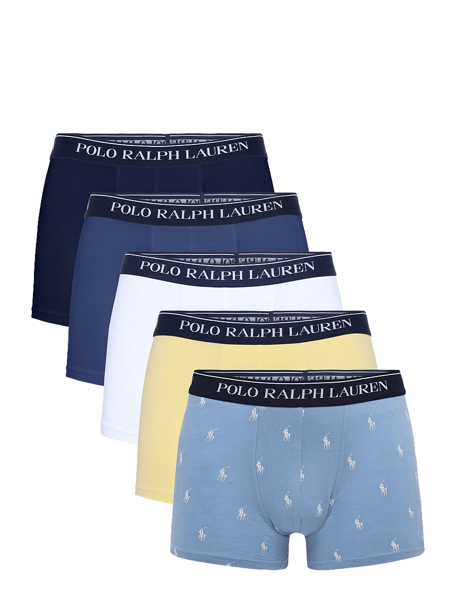 Polo Ralph Lauren - Classic Stretch Cotton Trunk 5-Pack - multipack underbukser - 5pk npnvy/wht/chm - 1