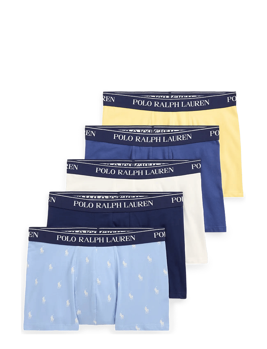 Polo Ralph Lauren - Classic Stretch Cotton Trunk 5-Pack - multipack underbukser - 5pk npnvy/wht/chm - 1