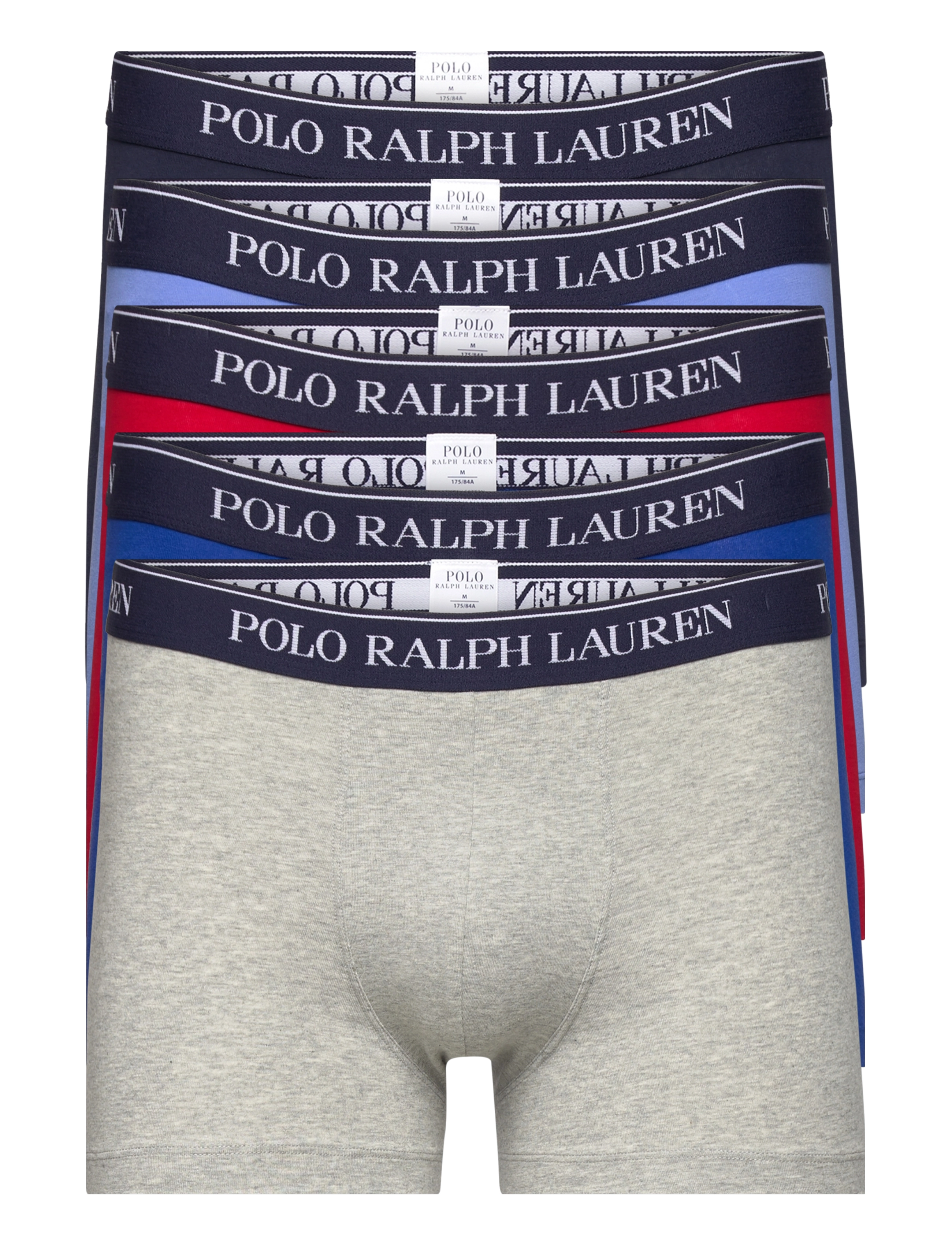 Polo Ralph Lauren Classic Stretch Cotton Trunk 5-Pack - Boxerkalsonger - 5PK RD/GRY/RYL/BL / grey