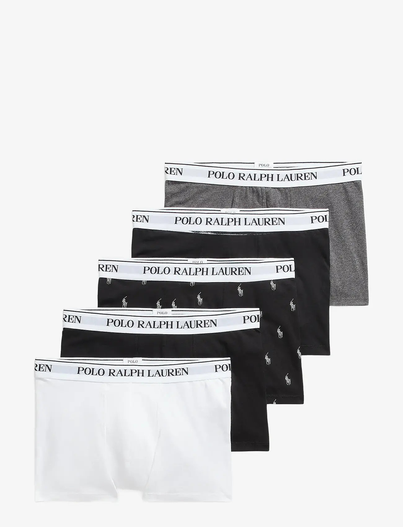 Polo Ralph Lauren - BCI COTTON/ELASTANE-5PK-TRN - multipack underpants - 5pk wht/blk/blk/b - 1