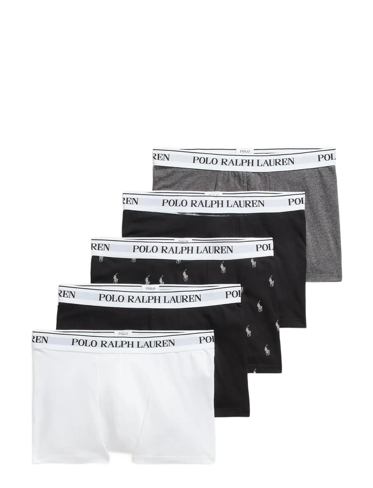 Polo Ralph Lauren BCI COTTON/ELASTANE-5PK-TRN - Underbukser - 5PK WHT/BLK/BLK/B / black