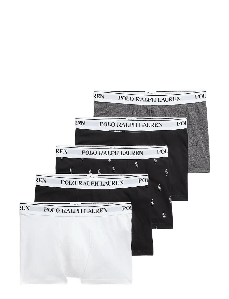 Polo Ralph Lauren - BCI COTTON/ELASTANE-5PK-TRN - multipack underbukser - 5pk wht/blk/blk/b - 1