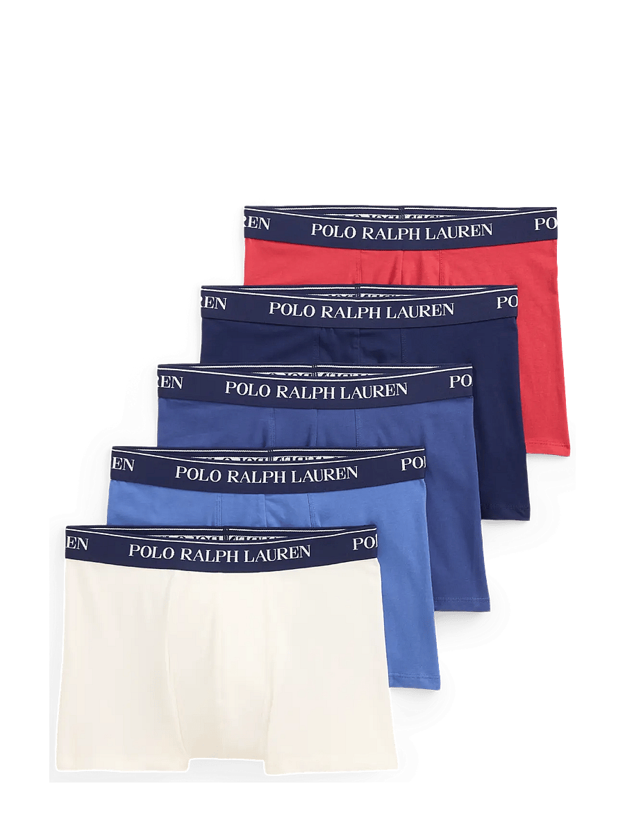Polo Ralph Lauren - Classic Stretch Cotton Trunk 5-Pack - multipack underbukser - 5pk wht/chli/bstb - 1