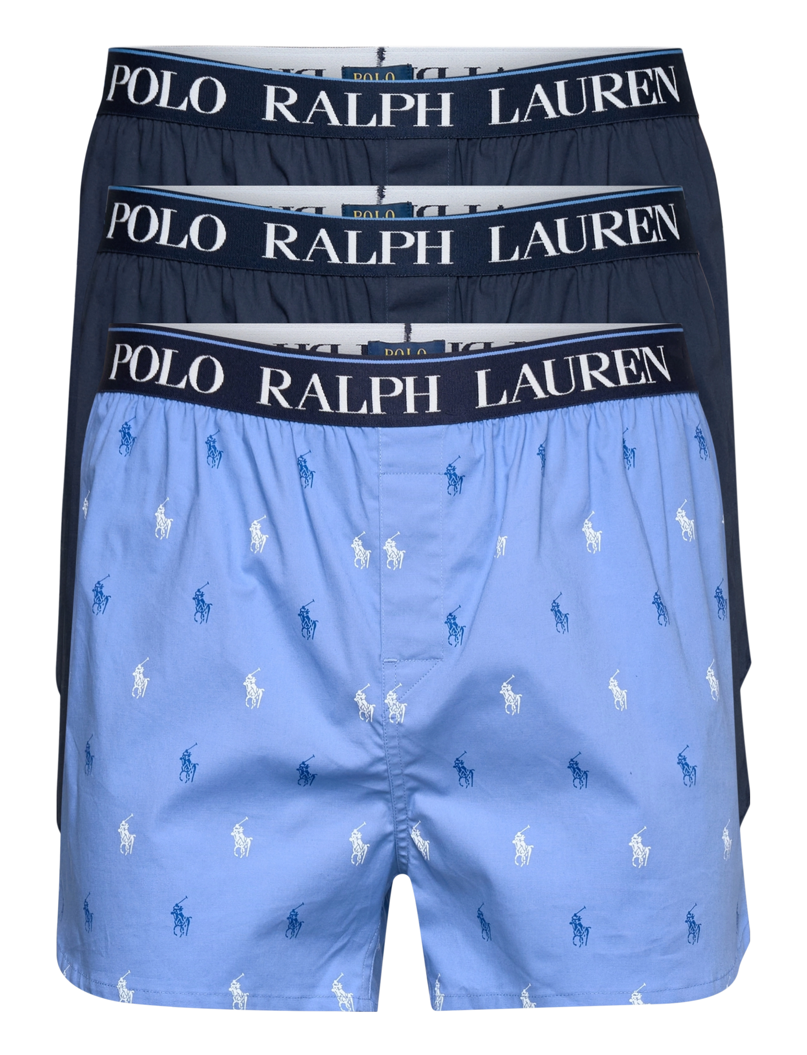 Polo Ralph Lauren Stretch Cotton Boxer 3-Pack - Underkläder - 3PK NAVY/NAVY/BLU / blue