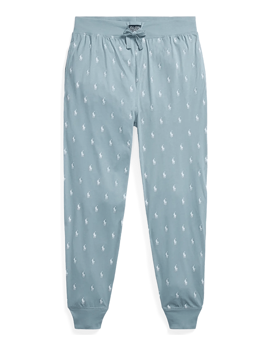Polo Ralph Lauren - Allover Pony Cotton Jersey Sleep Jogger - pyjamahosen - cool gray blue ao - 0