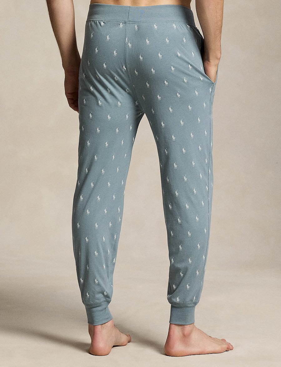 Polo Ralph Lauren - Allover Pony Cotton Jersey Sleep Jogger - spodnie od piżamy - cool gray blue ao - 3