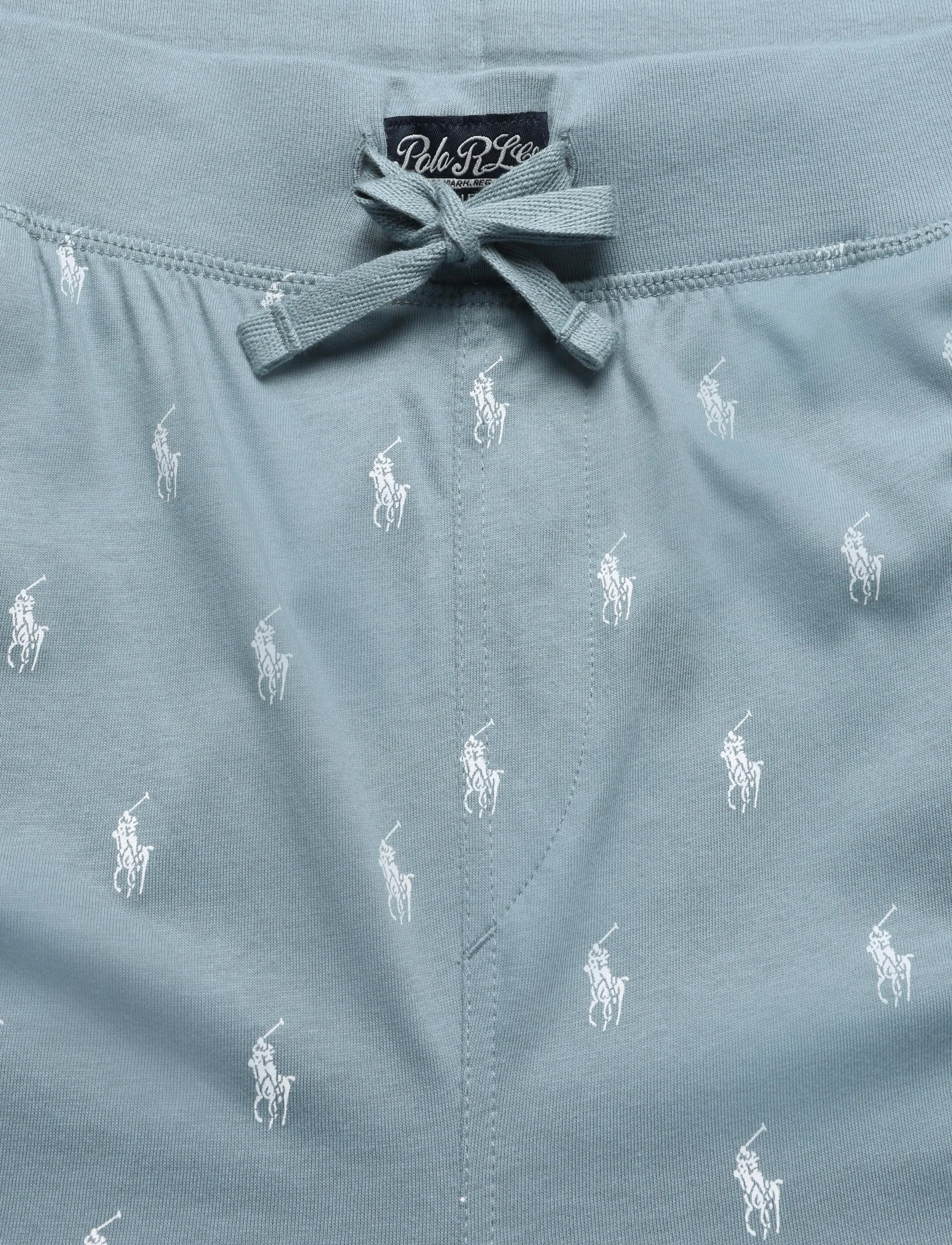 Polo Ralph Lauren - Allover Pony Cotton Jersey Sleep Jogger - spodnie od piżamy - cool gray blue ao - 5