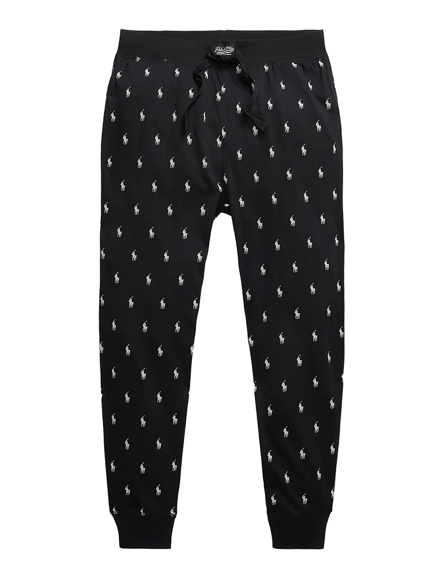 Polo Ralph Lauren - Allover Pony Cotton Jersey Sleep Jogger - pidžaamapüksid - polo black aopp - 1