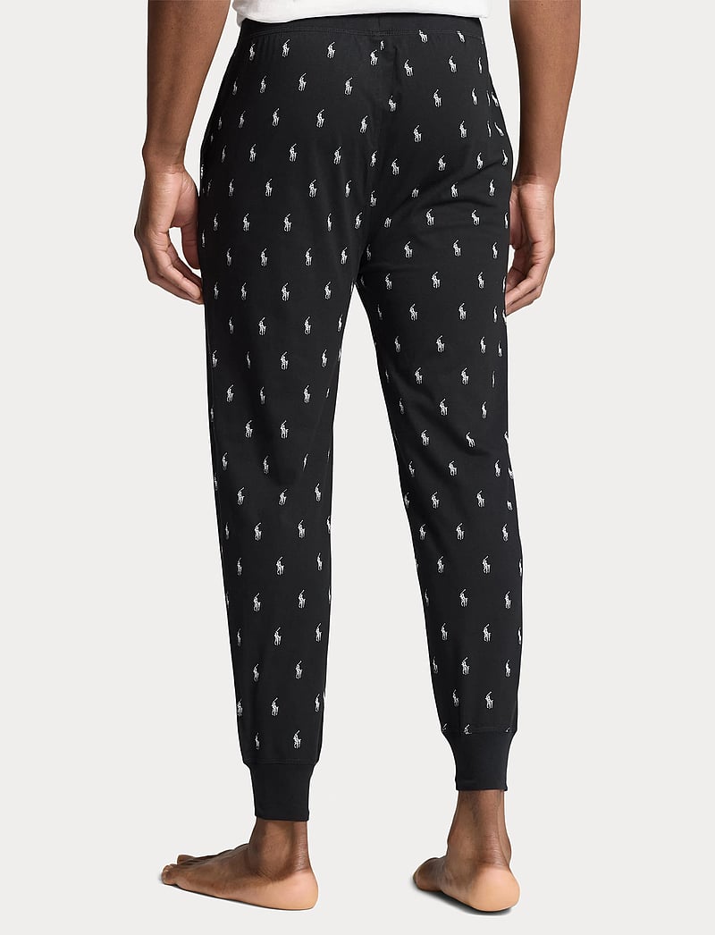 Polo Ralph Lauren - Allover Pony Cotton Jersey Sleep Jogger - natbukser - polo black aopp - 2