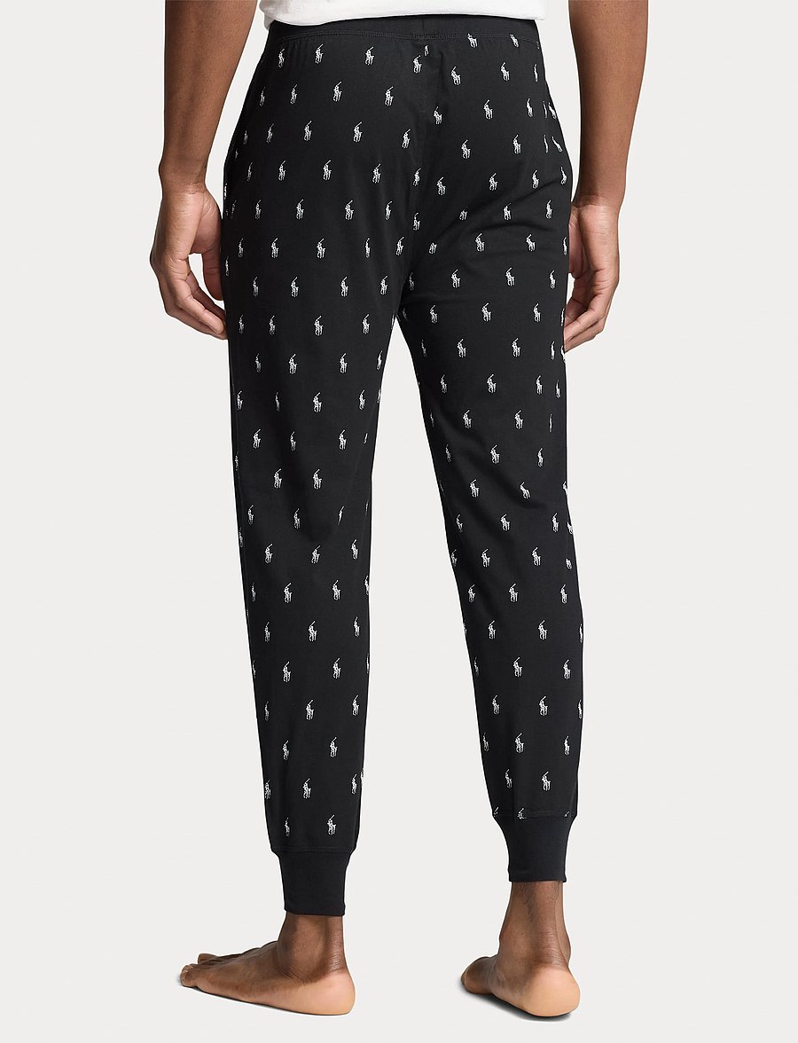 Polo Ralph Lauren - Allover Pony Cotton Jersey Sleep Jogger - pidžaamapüksid - polo black aopp - 2