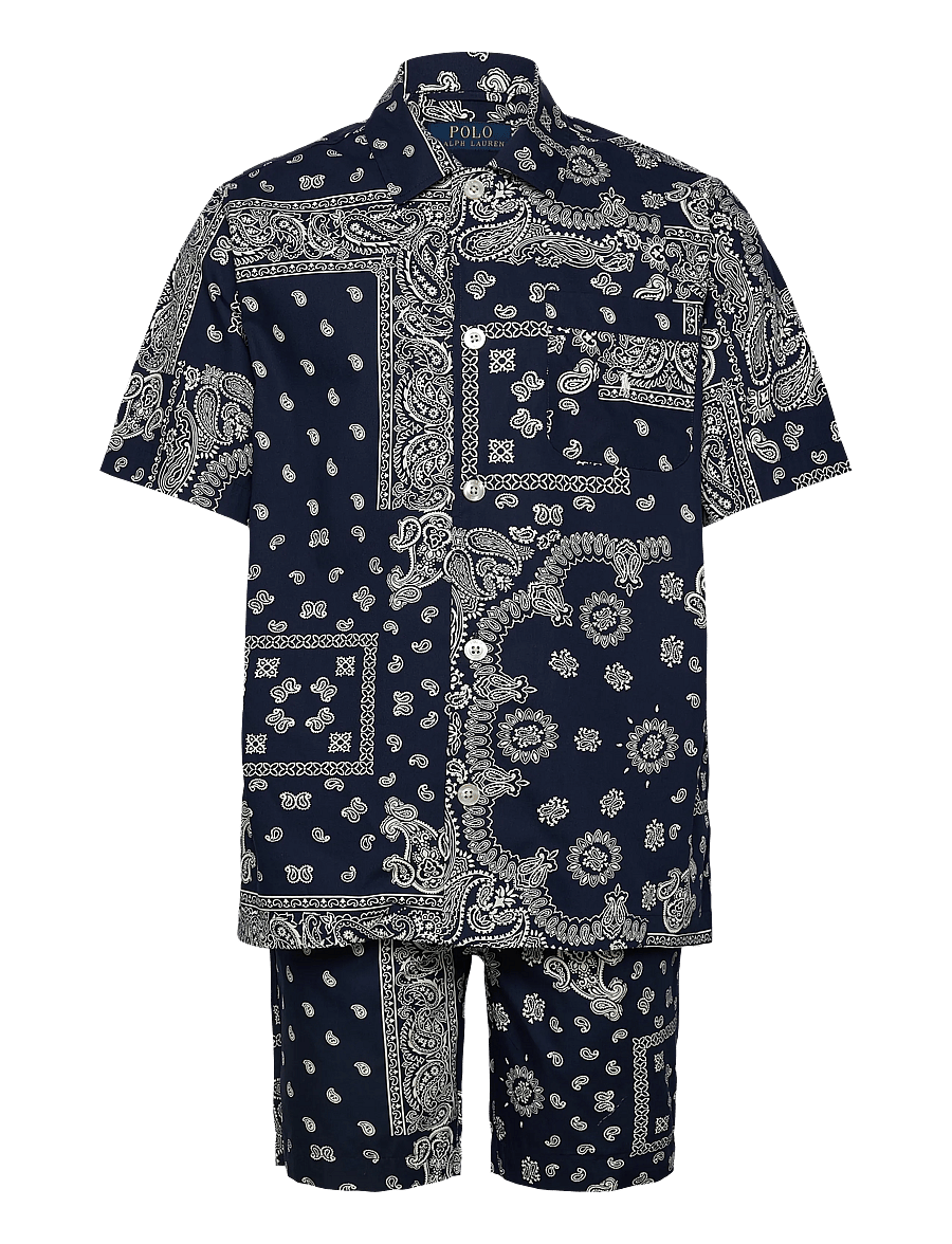 Polo Ralph Lauren - Striped Cotton Pajama Set - ensembles de pyjama - bandana print - 1