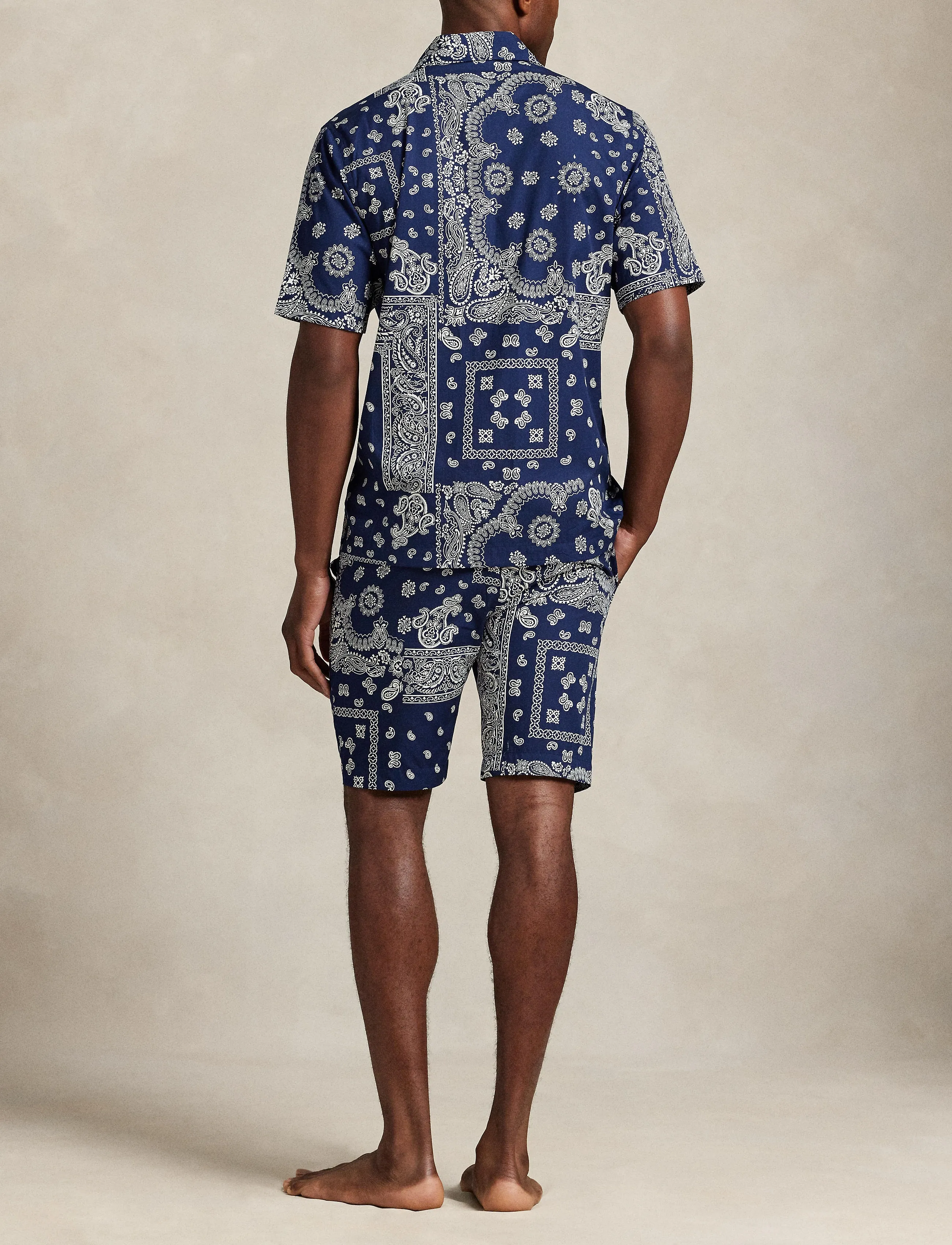 Polo Ralph Lauren - Striped Cotton Pajama Set - nattøj sæt - bandana print - 5