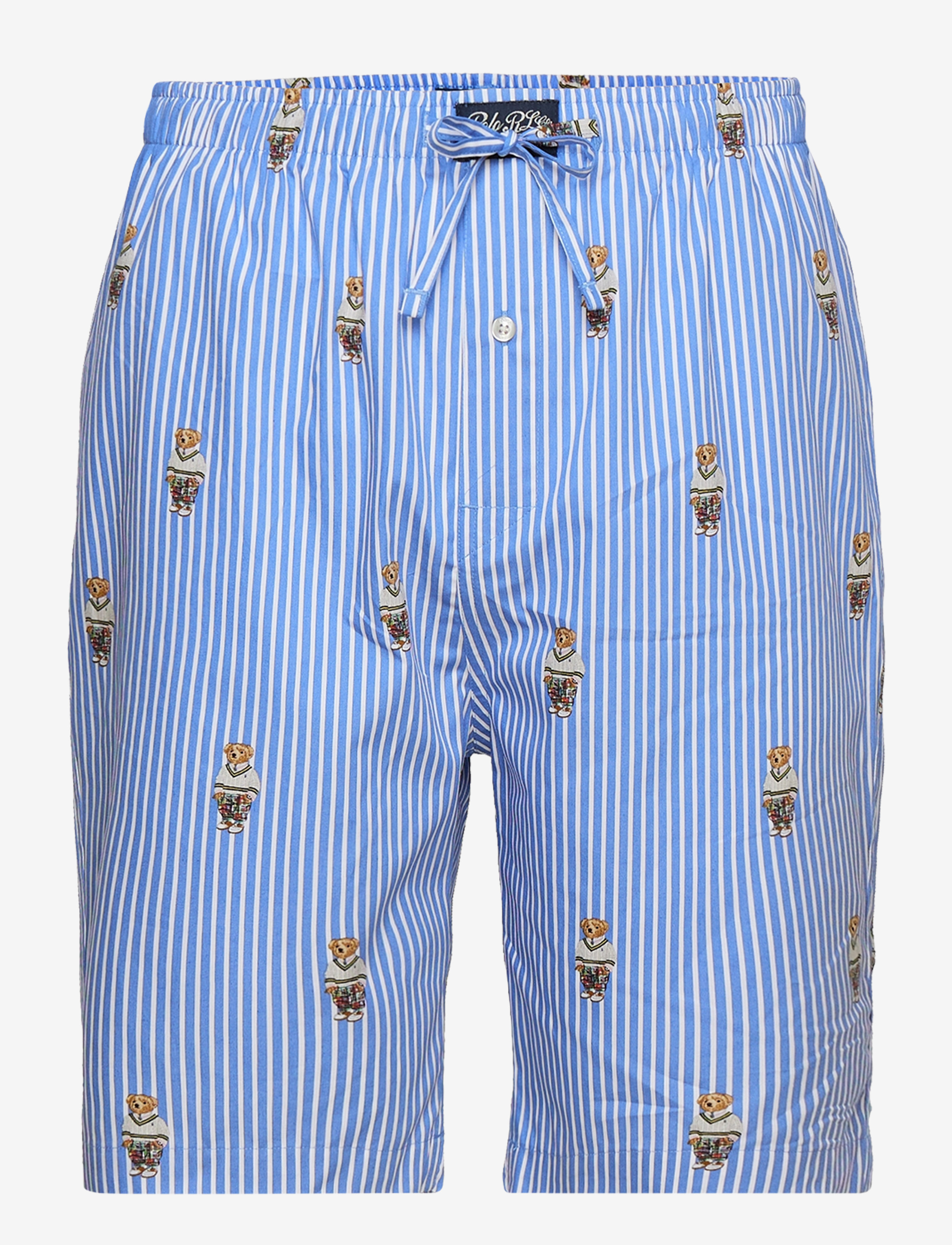 Polo Ralph Lauren - Striped Cotton Pajama Set - blue/white bear s - 2
